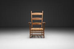 Bas Van Pelt High Back Chair with Wicker Seat by Bas van Pelt The Netherlands 1940s - 4563355