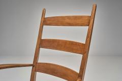 Bas Van Pelt High Back Chair with Wicker Seat by Bas van Pelt The Netherlands 1940s - 4563360