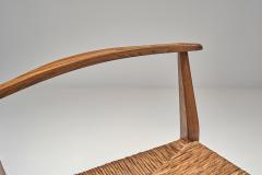 Bas Van Pelt High Back Chair with Wicker Seat by Bas van Pelt The Netherlands 1940s - 4563361