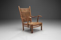 Bas Van Pelt Oak and Rush Armchair by Bas van Pelt The Netherlands 1940s - 2553436