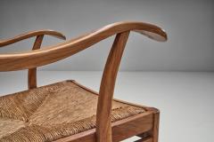 Bas Van Pelt Oak and Rush Armchair by Bas van Pelt The Netherlands 1940s - 2553439