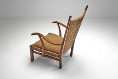 Bas Van Pelt Pair of Dutch Wicker High Back Armchairs by Bas van Pelt The Netherlands 1940s - 4740023