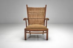 Bas Van Pelt Pair of Dutch Wicker High Back Armchairs by Bas van Pelt The Netherlands 1940s - 4740025