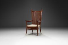 Bas Van Pelt Wooden Armchair with Upholstered Seat by Bas van Pelt The Netherlands 1940s - 3995623