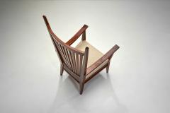 Bas Van Pelt Wooden Armchair with Upholstered Seat by Bas van Pelt The Netherlands 1940s - 3995627