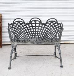 Basketweave Cast Aluminum Triple Arch Settee - 3053309