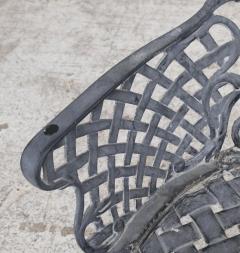 Basketweave Cast Aluminum Triple Arch Settee - 3053313