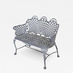 Basketweave Cast Aluminum Triple Arch Settee - 3054136