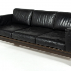 Bastiano Sofa by Tobia Scarpa for Knoll leather and Wood Italy 1962 - 4371310