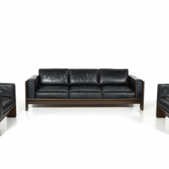 Bastiano Sofa by Tobia Scarpa for Knoll leather and Wood Italy 1962 - 4371314