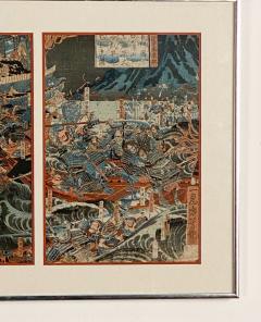 Battle Between Genji and Heike at Nagato by Yoshiiku circa 1880  - 2516392