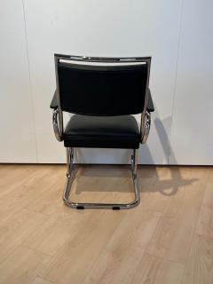 Bauhaus Cantilever Armchair Chromed Tubular Steel Leather Germany circa 1935 - 2812705