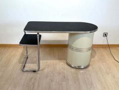 Bauhaus Desk and Stool by Mauser Cream white and Steeltubes Germany circa 1940 - 2737129