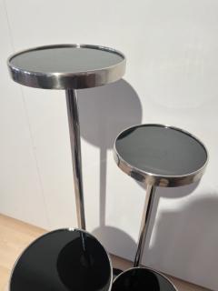 Bauhaus Etagere by J Halabala Black Lacquer and Chrome Czechia circa 1930 - 4036189