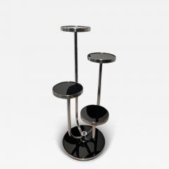 Bauhaus Etagere by J Halabala Black Lacquer and Chrome Czechia circa 1930 - 4036922