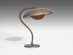 Bauhaus Mid Century Modern Desk Lamp Gilt Metal Germany 1930s - 4207716