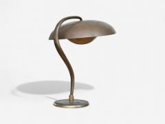 Bauhaus Mid Century Modern Desk Lamp Gilt Metal Germany 1930s - 4207717