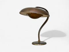 Bauhaus Mid Century Modern Desk Lamp Gilt Metal Germany 1930s - 4207718