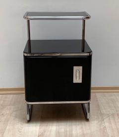 Bauhaus Nightstand Side Table Steeltube and Black Lacquer Germany circa 1930 - 1119788