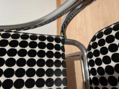 Bauhaus Rocking Chair Chromed Steeltubes Black White Fabric Germany ca 1930 - 2404888