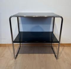 Bauhaus Shelf by Mauser Tubular Steel and Black Lacquer Germany 1940s - 2972951