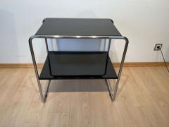 Bauhaus Shelf by Mauser Tubular Steel and Black Lacquer Germany 1940s - 2972954