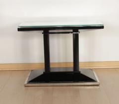 Bauhaus Side Luggage Table Black Lacquer and Chrome Austria circa 1920 - 1074201