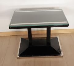 Bauhaus Side Luggage Table Black Lacquer and Chrome Austria circa 1920 - 1074203