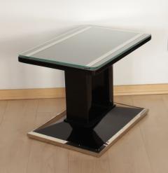 Bauhaus Side Luggage Table Black Lacquer and Chrome Austria circa 1920 - 1074204