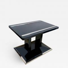 Bauhaus Side Luggage Table Black Lacquer and Chrome Austria circa 1920 - 1074363