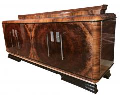 Bauhaus Sideboard Walnut Burl Veneer Black Lacquer Chrome Germany circa 1930 - 4095042