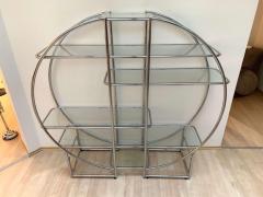Bauhaus Style Shelf Chrome Plated Steeltubes and Glass Germany 1950s - 1481422