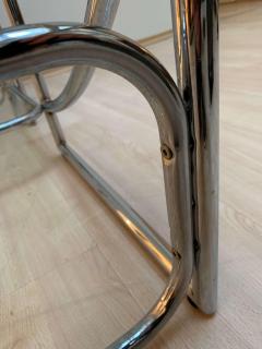 Bauhaus Style Shelf Chrome Plated Steeltubes and Glass Germany 1950s - 1481435