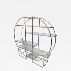 Bauhaus Style Shelf Chrome Plated Steeltubes and Glass Germany 1950s - 1486227