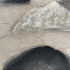 Beatrice Pontacq CLOUDS AND MOUNTAINS Charcoal oil and clay on linen canvas 2022  - 2837930