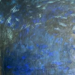 Beatrice Pontacq INDIGO SWARMS Oil and acrylic on a linen canvas - 4605964