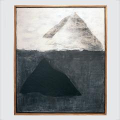 Beatrice Pontacq ISLANDS CLOUD MOUNTAINS BLACK Acrylic and charcoal painting on a linen canvas - 3894041