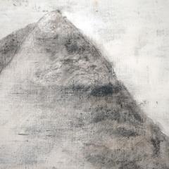 Beatrice Pontacq ISLANDS CLOUD MOUNTAINS BLACK Acrylic and charcoal painting on a linen canvas - 3894042