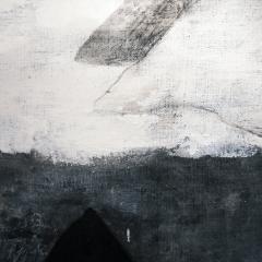 Beatrice Pontacq ISLANDS CLOUD MOUNTAINS BLACK Acrylic and charcoal painting on a linen canvas - 3894043