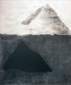 Beatrice Pontacq ISLANDS CLOUD MOUNTAINS BLACK Acrylic and charcoal painting on a linen canvas - 3894446