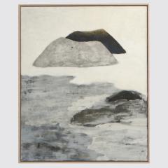 Beatrice Pontacq ISLANDS CLOUDS ON FOAMY HORIZON Acrylic gilding and charcoal on a linen canvas - 4605898