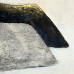 Beatrice Pontacq ISLANDS CLOUDS ON FOAMY HORIZON Acrylic gilding and charcoal on a linen canvas - 4605899