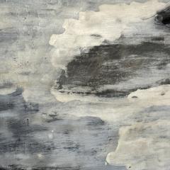 Beatrice Pontacq ISLANDS CLOUDS ON FOAMY HORIZON Acrylic gilding and charcoal on a linen canvas - 4605900