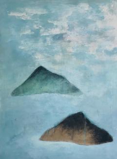 Beatrice Pontacq ISLANDS MOUNTAINS CLOUDS Acrylic clay and