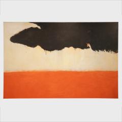 Beatrice Pontacq LARGE BLACK CLOUD ON ORANGE HORIZON - 3912015