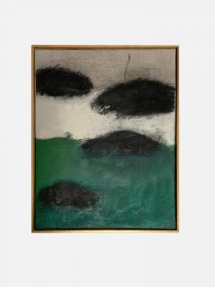 Beatrice Pontacq NUAGES NOIRS HORIZON VERT II Abstract Painting - 1471199
