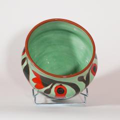 Beatriz Garrigo GREEN CERAMIC MID VASE A WITH RED AND BLACK BIRDS - 3148760