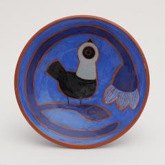 Beatriz Garrigo INDIGO CERAMIC TRINKET WITH BLACK AND BLUE BIRDS - 2938377