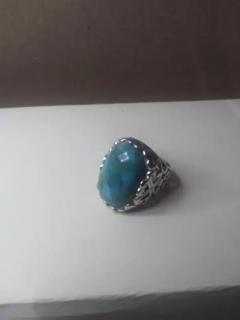 Beautiful 925 Sterling Silver and Turquoise ring size 6 5 - 3760937