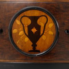 Beautiful Arto Deco Cabinet in Dark Birch with Intarsia Finland 1930s - 4581500